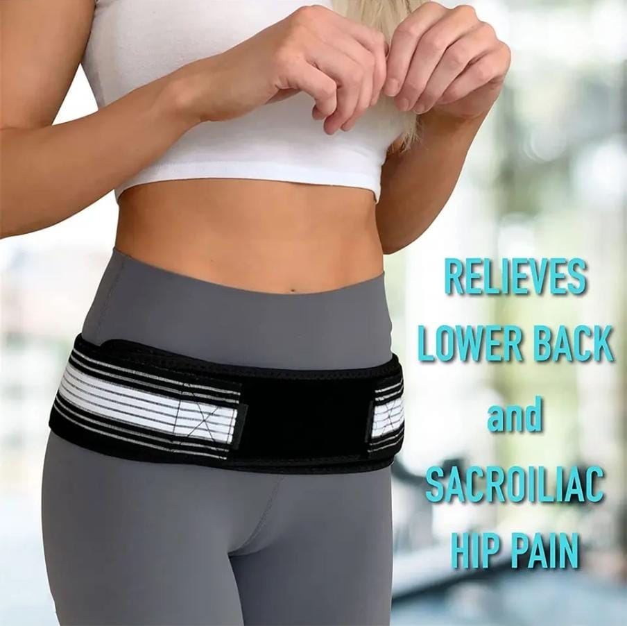 LOWER BACK PAIN RELIEF BELT BACK BRACE FOR LOWER BACK PAIN, SI BELT, SCIATIC NERVE, RELIEF FOR SCIATICA, HIP, SPINE PAIN, PELVIC, SACROILIAC BELT-BREATHABLE & ADJUSTABLE LUMBAR FOR WOMEN AND MEN