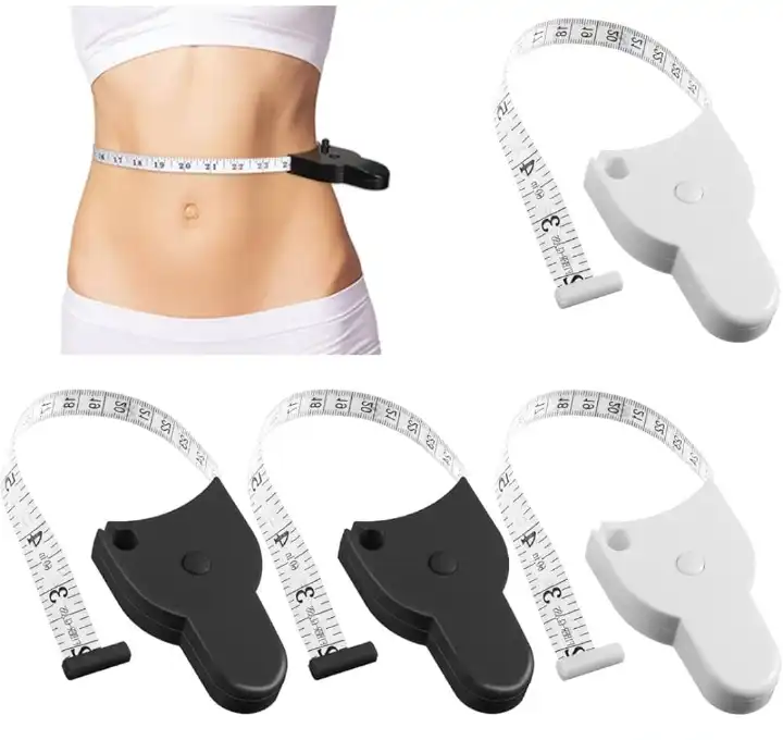 152CM RETRACTING BODY FITNESS MEASURING TAPE TAPE MEASURE BODY MEASURING TAPE  RETRACTABLE MEASURING TAPE FOR BODY MEASUREMENT & WEIGHT LOSS, ACCURATE BODY TAPE MEASURE FOR FITNESS, TAILOR, SEWING, HA