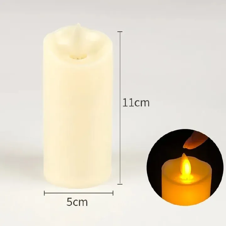 LED PLASTIC SWING CANDLE NOVELTY PLACE FLICKERING LED CANDLES, LIFELIKE SWINGING FLAME BATTERY POWERED REALISTIC FLAMELESS LED CANDLE – WARM CANDLES