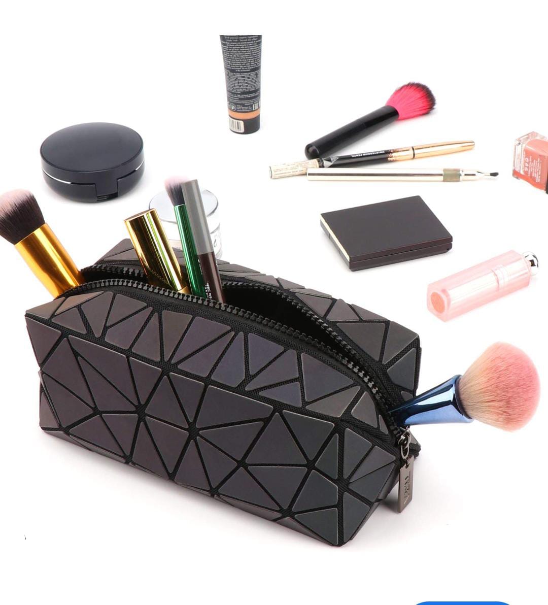 Diamond Makeup Bag, Travel Cosmetic Bag Make up Pouch Small Travel Zipper Pouch, Makeup Organizer Bag for Women