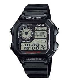 Casio World Time Illuminator | Men’s Digital Watch | 100M WR | Multi Alarms | 100 SEC Stopwatch | Countdown Timer | World Map for World Time | LED Light | LC Analog Display | 10 Year Battery