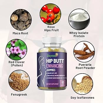 Daynee Hip Butt Enlargement Gummies For Bigger Butt Support Gummies For Woman, Multivitamin