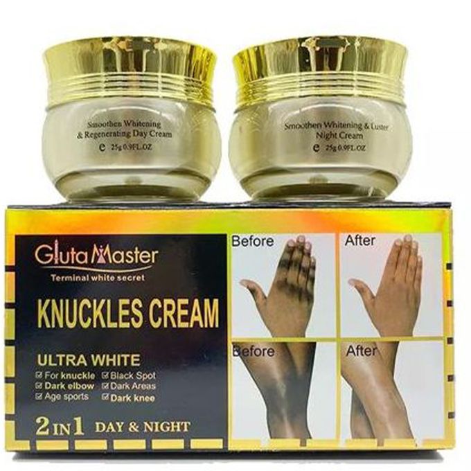 Gluta Master Knuckle Cream Ultra White 2in1 Day & Night for removing Dark Spot ,Knuckle whitening & brightening.