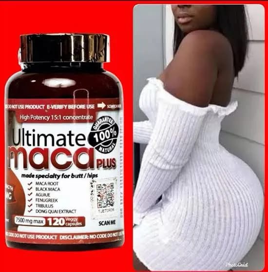 Original Ultimate Maca Plus For Butt And Hips Enhancement Butt And Hip Enlarge Firm And Lift Curves 7500mg 120Capsules