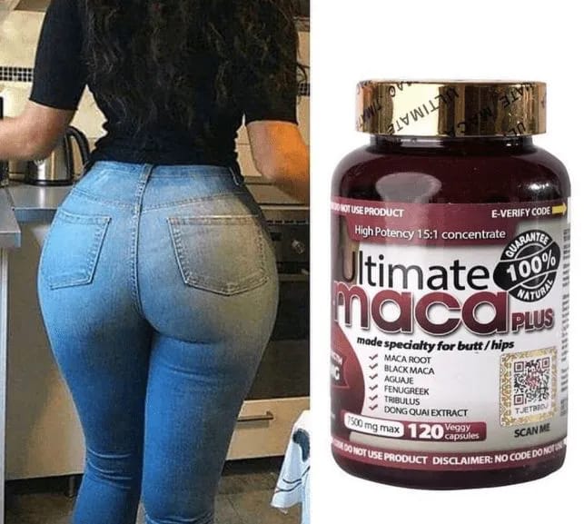 Original Ultimate Maca Plus For Butt And Hips Enhancement Butt And Hip Enlarge Firm And Lift Curves 7500mg 120Capsules