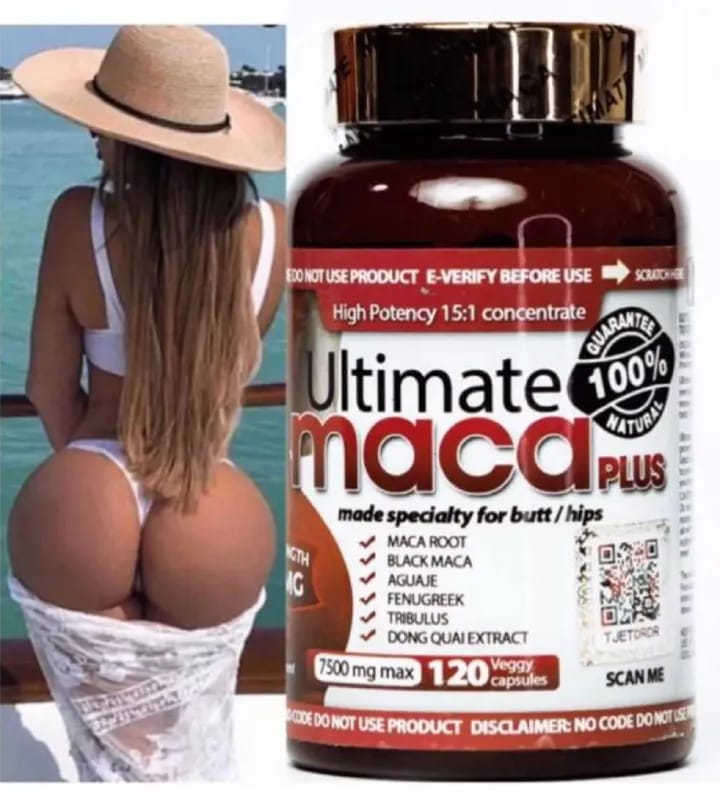 Original Ultimate Maca Plus For Butt And Hips Enhancement Butt And Hip Enlarge Firm And Lift Curves 7500mg 120Capsules
