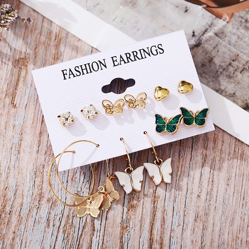 Fashion Fashionable Earrings With 6 Set With 3 Loops And 3 Studs.