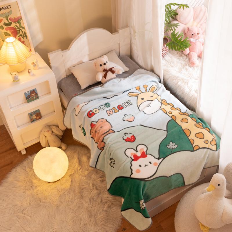 Fleece Baby Blanket, Soft Cozy Bed Throws Crib Blanket for Girl, Plush ReceivingBlanket for Newborn, Infant, Toddler, 95 X 135 CM