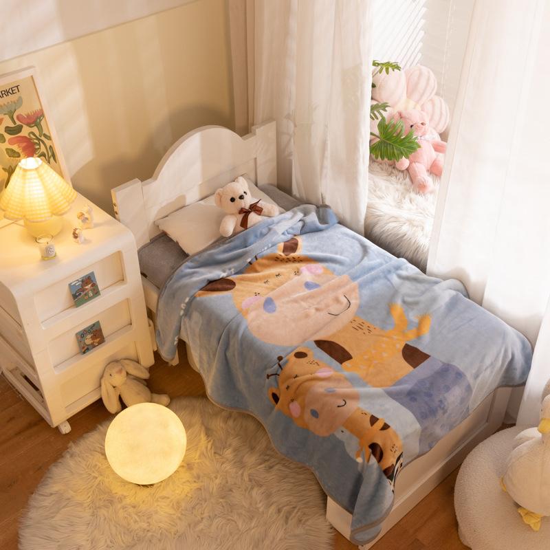 Fleece Baby Blanket, Soft Cozy Bed Throws Crib Blanket for Girl, Plush ReceivingBlanket for Newborn, Infant, Toddler, 95 X 135 CM