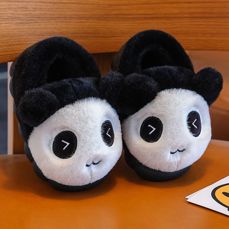 Fluffy kids Plush Slippers - Rubber Anti Slip Home.