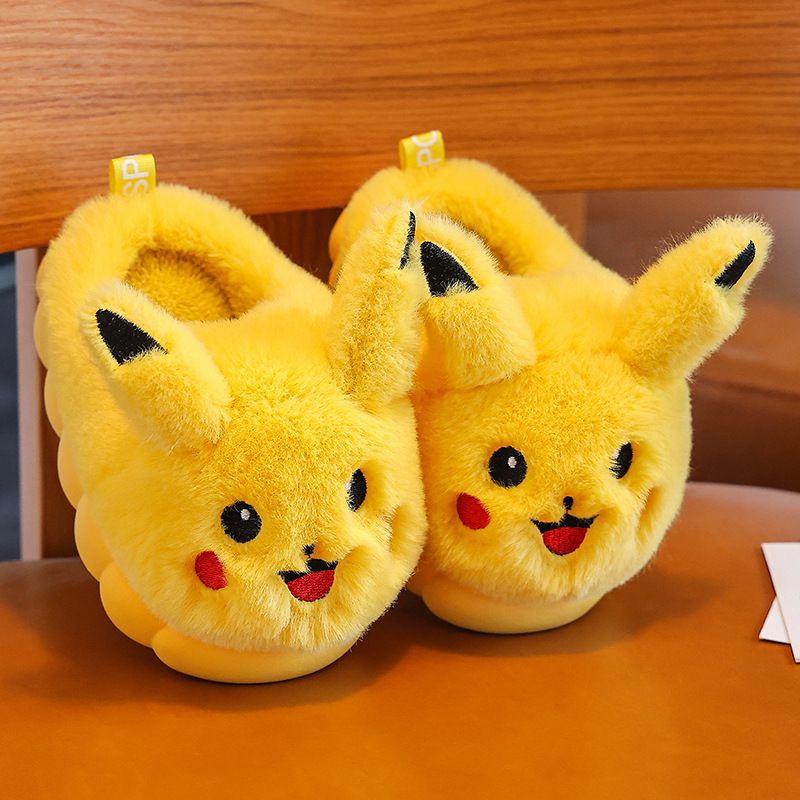 Fluffy kids Plush Slippers - Rubber Anti Slip Home.