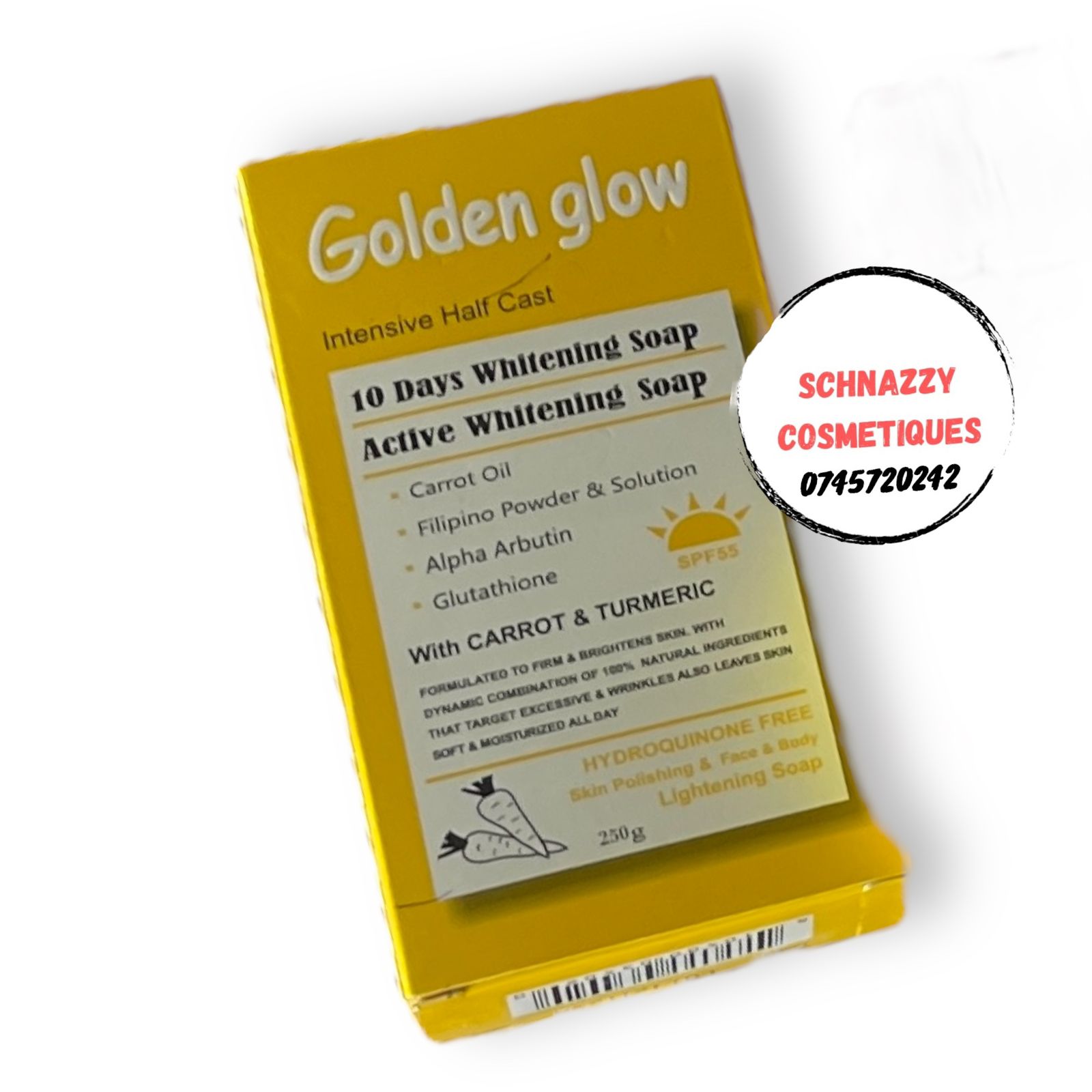 Golden Glow Intensive Half Cast 10 Days Whitening Milk Active Whitening Milk with Carrot Oil Turmeric Alpha Arbutin and Glutathione Firms Brightens Skin Targets Wrinkles for Soft Moisturised Eventoned