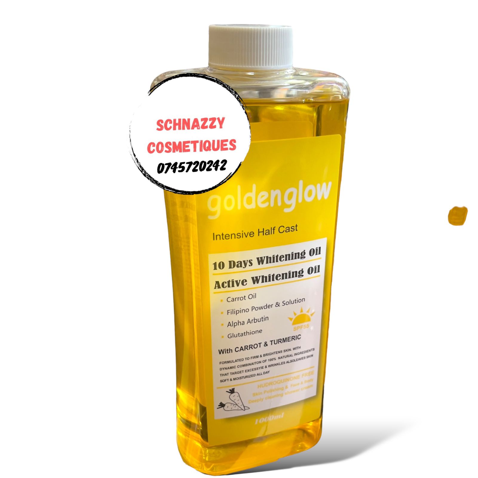 Golden Glow Intensive Half Cast 10 Days Whitening Milk Active Whitening Milk with Carrot Oil Turmeric Alpha Arbutin and Glutathione Firms Brightens Skin Targets Wrinkles for Soft Moisturised Eventoned