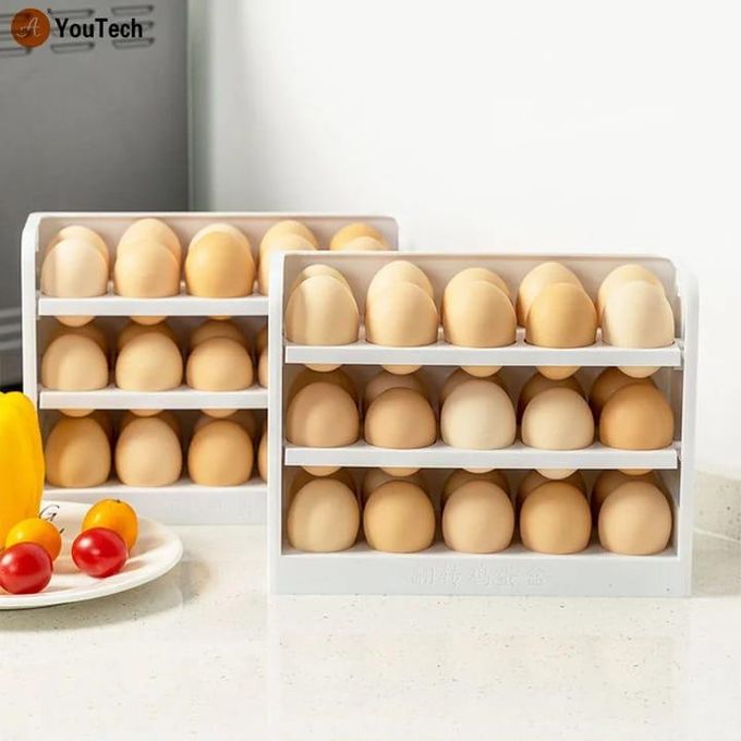 3Layer Egg Holder for Refrigerator Door -30Eggs