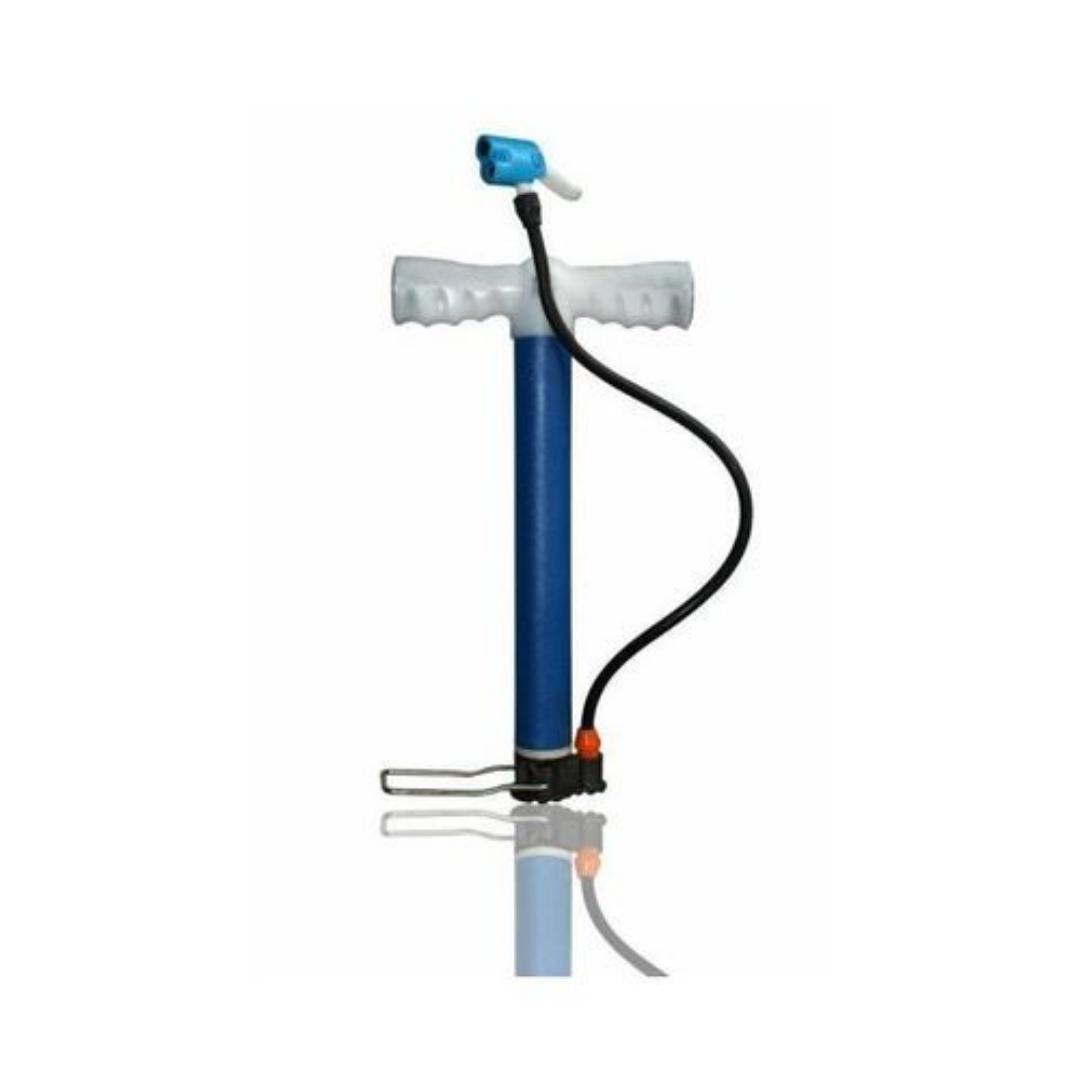 Ball/Bicycle inflating hand held air pump with a pin