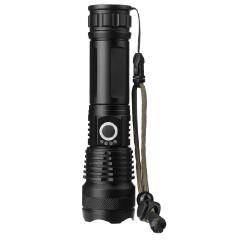 Super Bright LED P50 Rechargeable zooming torch with waterproof & power bank factor