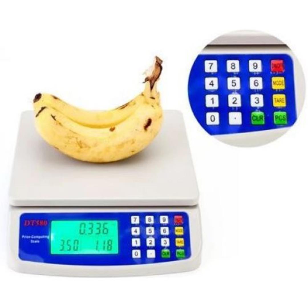 30 kg / 1 g digital heavy duty  DT -580  electric computing weighing scale & 20 V. 1 a 600 mAh Ac adapter  charger & MP3 Rechargeable AAA batteries