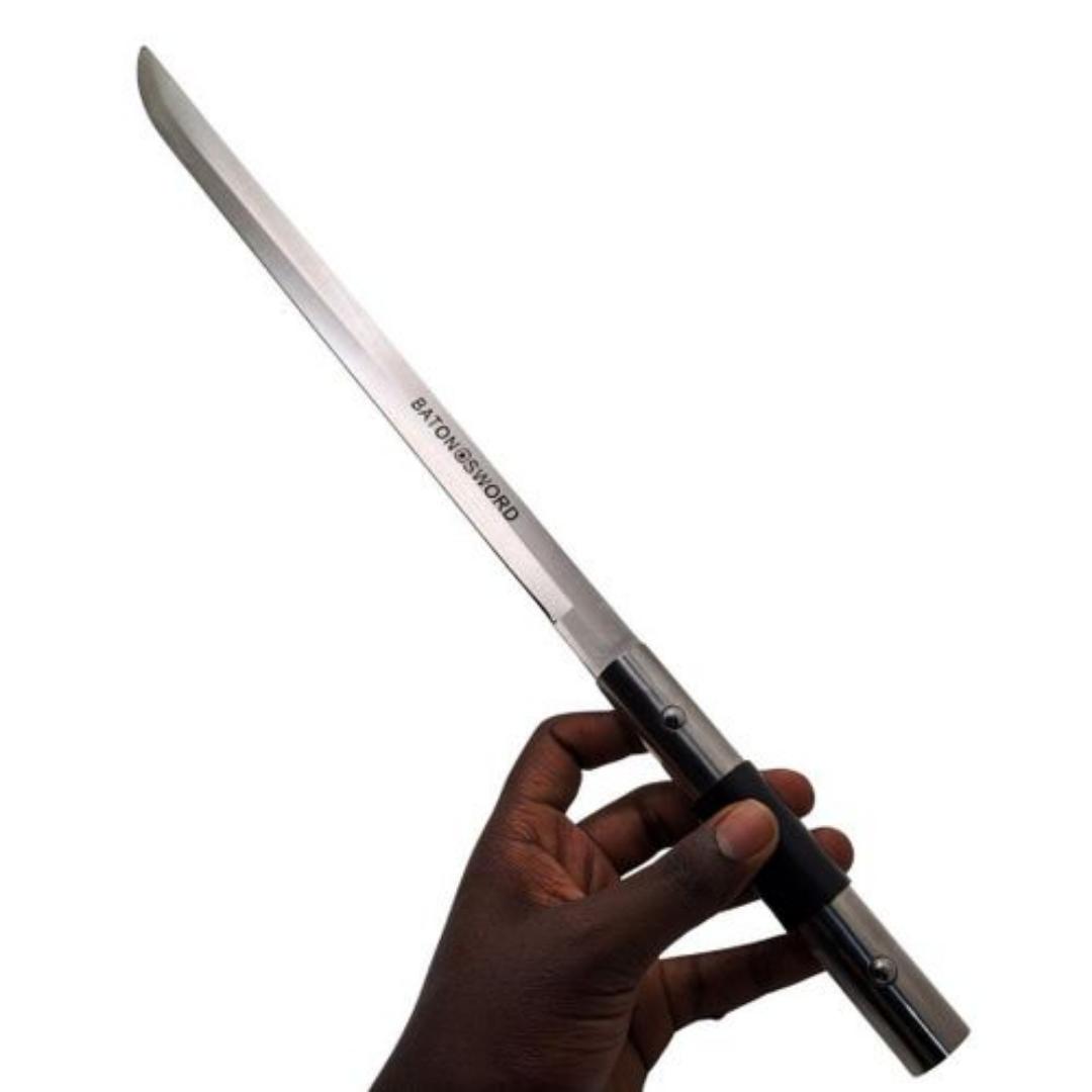 USA Baton sword camping knife with a metallic pipe for SABER security guard
