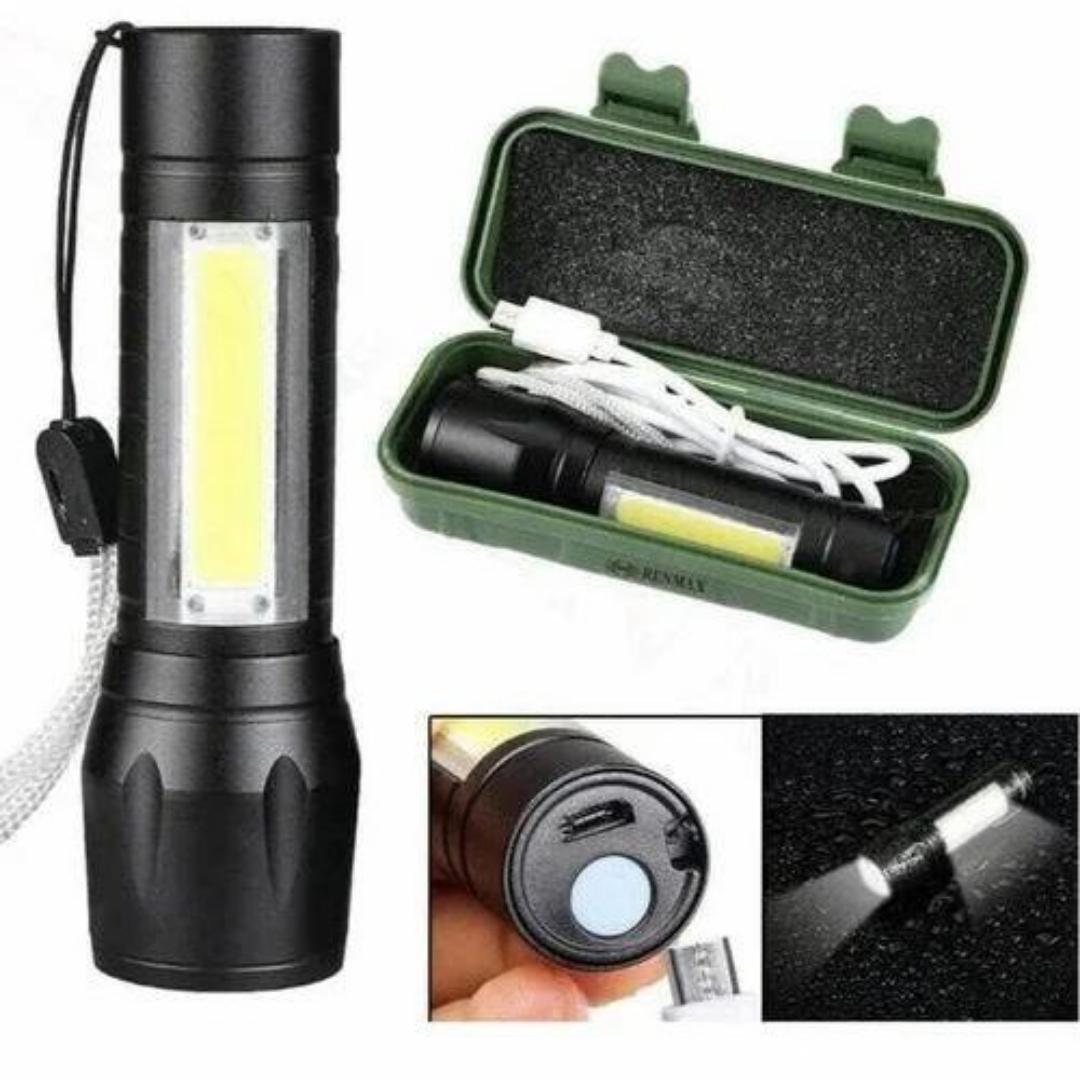 LED flashlight rechargeable power style torch