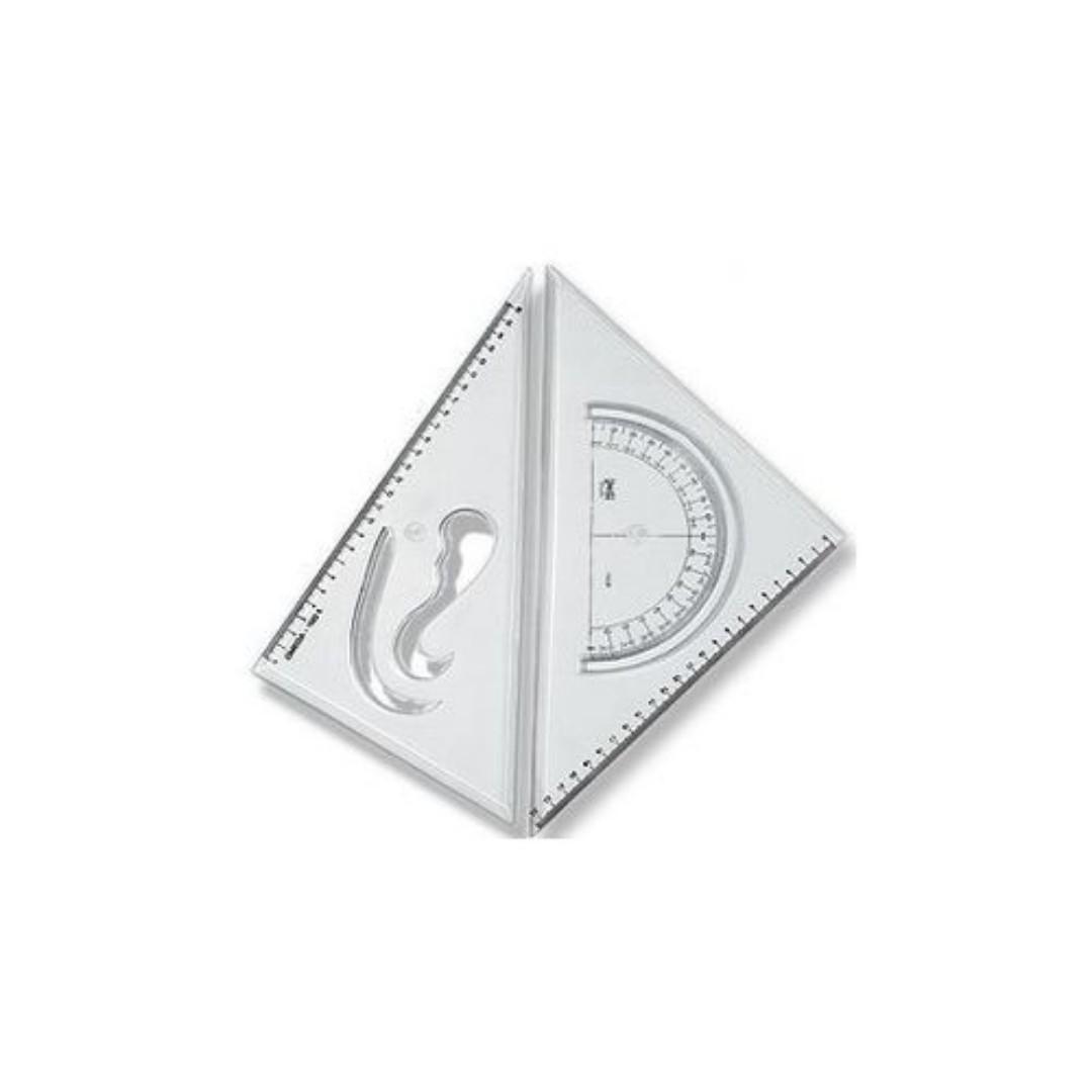 Wooden 60 cm T-square and free triangular set square 45* / 60*