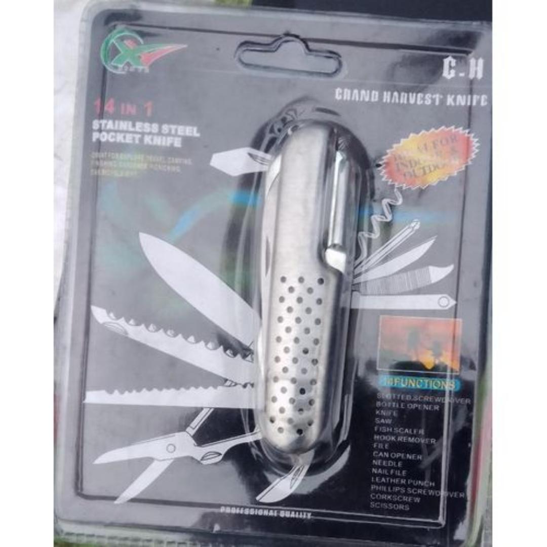 14 in 1 stainless steel pocket knife