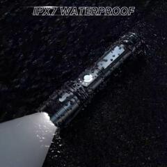 Super Bright LED P50 Rechargeable zooming torch with waterproof & power bank factor
