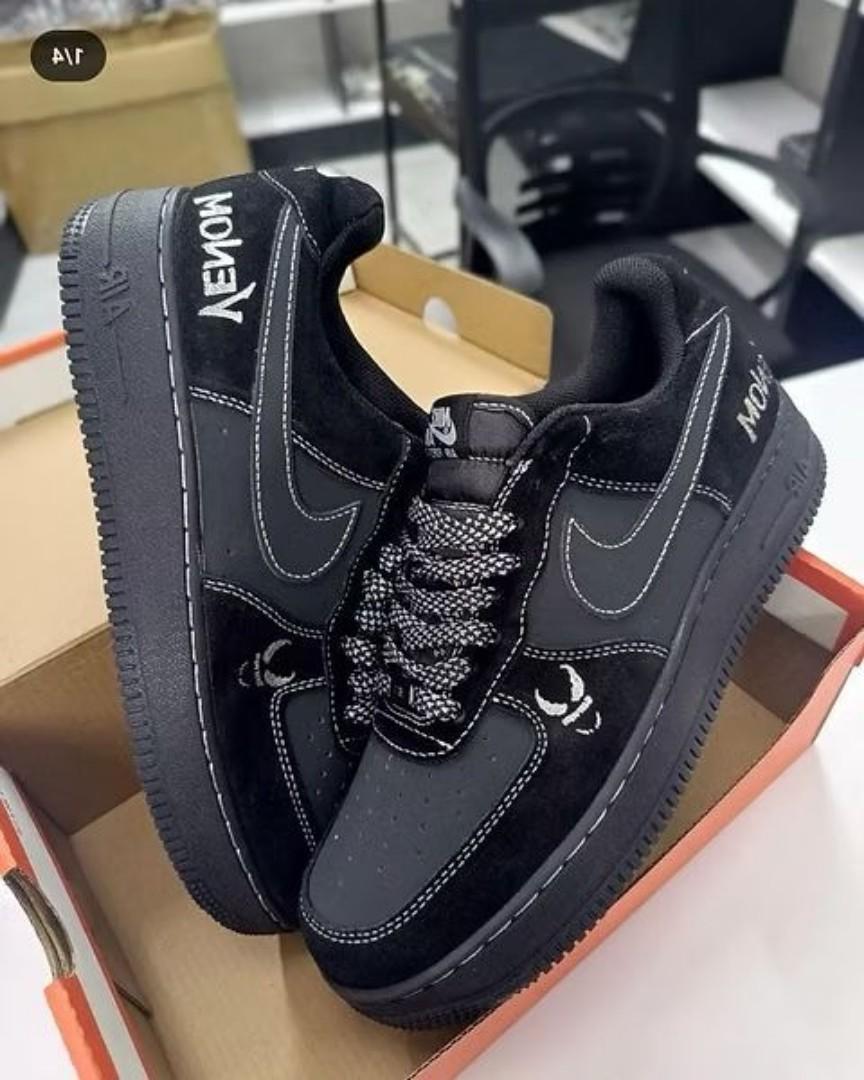 Quality Air Force 1 '07 VENOM Black Airforce 1  Sneakers, Black High Quality Customized Sneakers  (Best Shop for Quality Shoes, Sneakers, Casuals, Boots, Oxfords, Officials and Shoe Accessories)