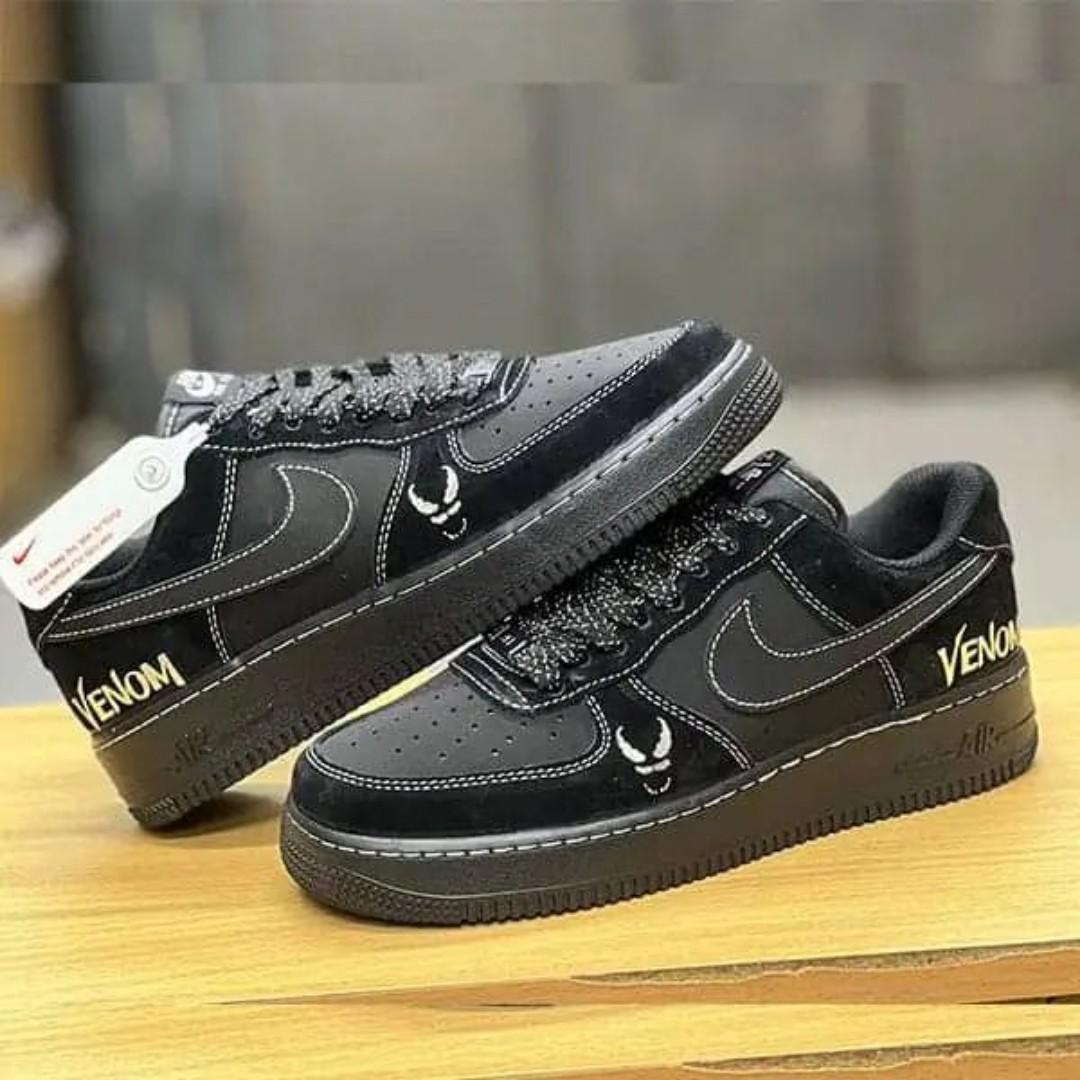 Quality Air Force 1 '07 VENOM Black Airforce 1  Sneakers, Black High Quality Customized Sneakers  (Best Shop for Quality Shoes, Sneakers, Casuals, Boots, Oxfords, Officials and Shoe Accessories)