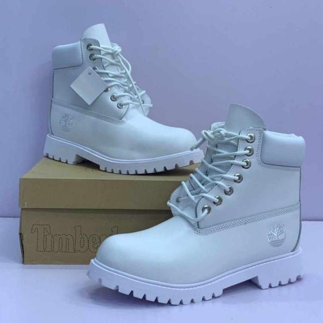 High Quality White Leather Timberland Boots, White Leather Boots (Best Shop for Quality Shoes, Sneakers, Casuals, Boots, Oxfords, Officials and Shoe Accessories)