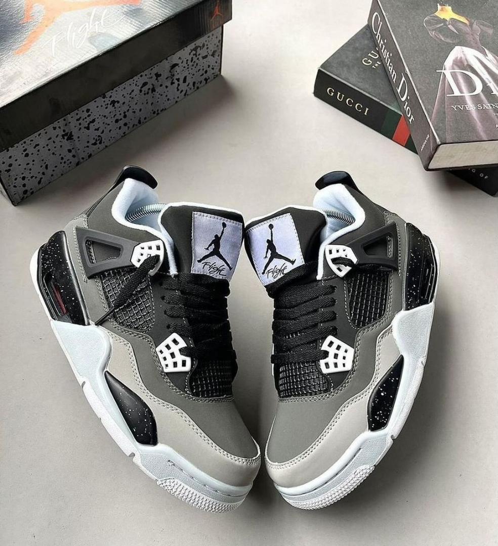 QUALITY AIR JORDAN  4 RETRO FEAR PACK BLACK UNISEX ,HIGH QUALITY SNEAKERS.
