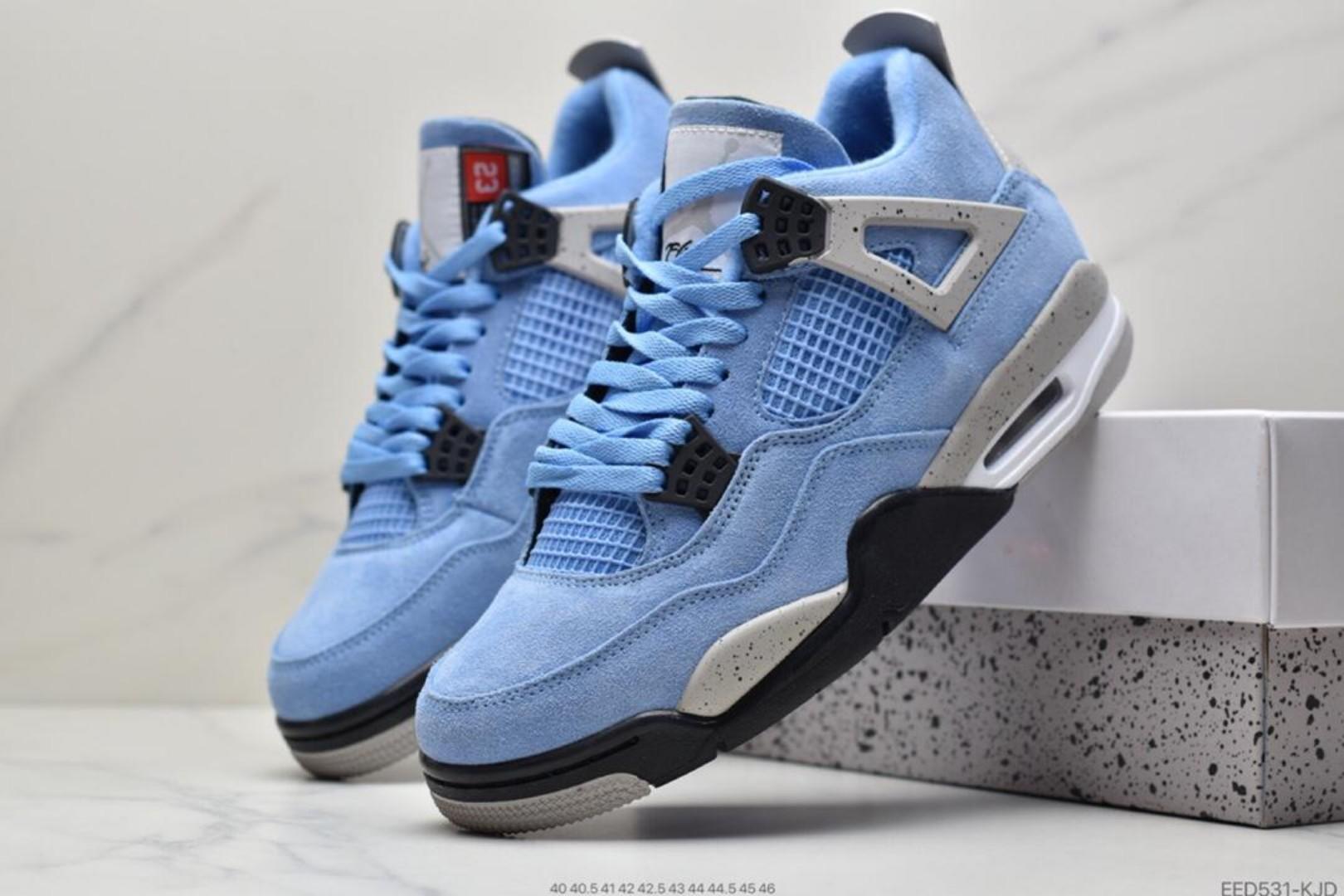 Quality Air Jordan 4 Retro "University Blue" Blue Sneakers (Best Shop for Quality Shoes, Sneakers, Casuals, Boots, Oxfords, Officials and Shoe Accessories)