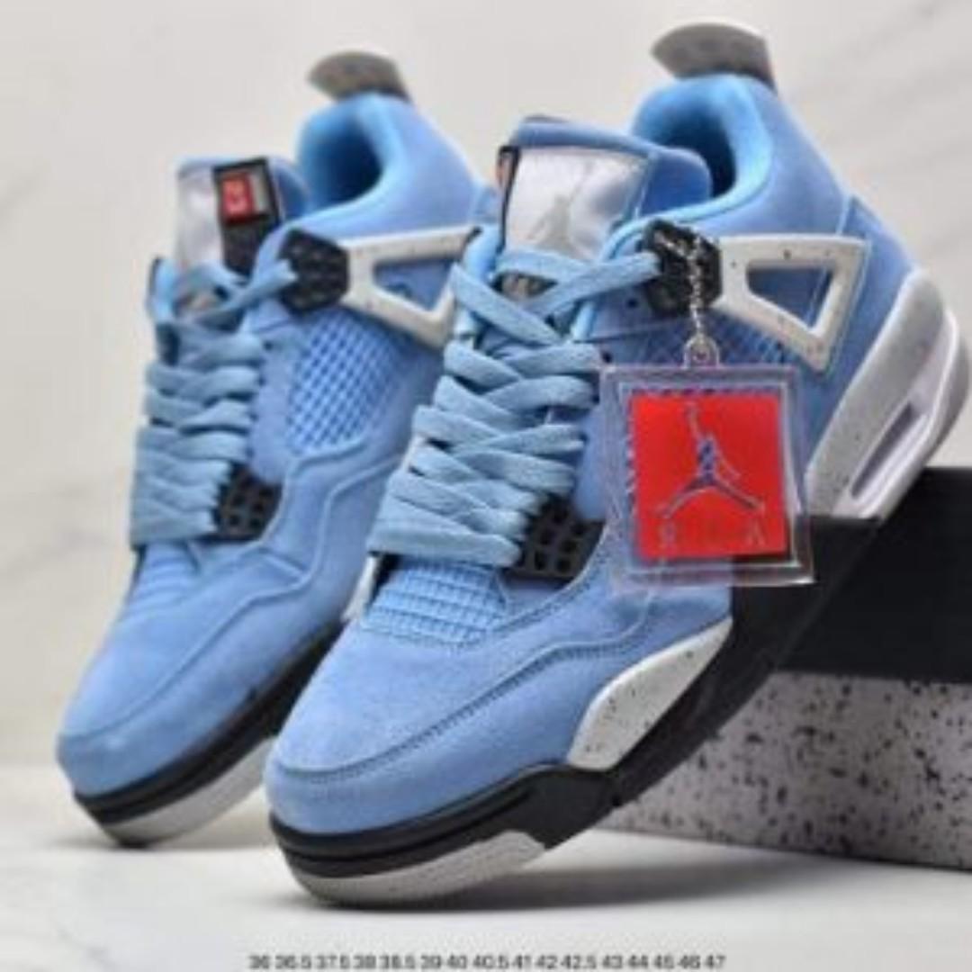 Quality Air Jordan 4 Retro "University Blue" Blue Sneakers (Best Shop for Quality Shoes, Sneakers, Casuals, Boots, Oxfords, Officials and Shoe Accessories)