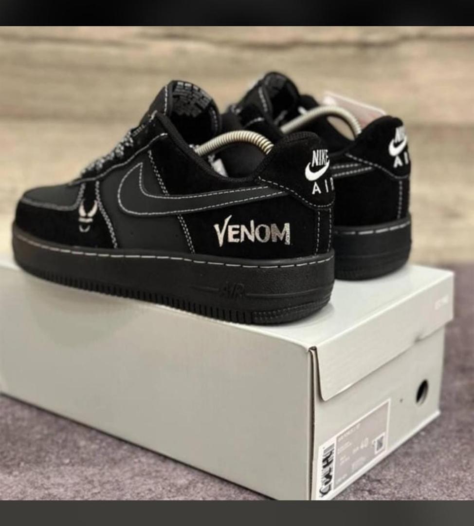 Quality Air Force 1 '07 VENOM Black Airforce 1  Sneakers, Black High Quality Customized Sneakers  (Best Shop for Quality Shoes, Sneakers, Casuals, Boots, Oxfords, Officials and Shoe Accessories)