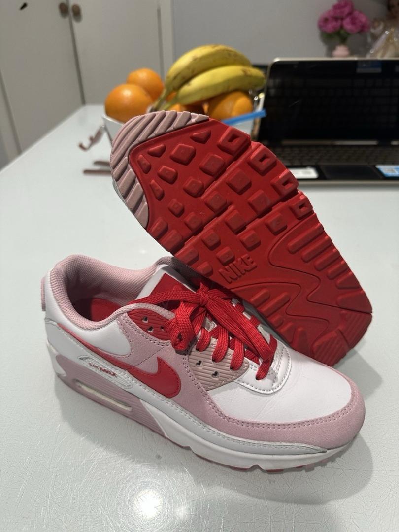 Quality Air Max 90 Valentine's Day Women Sneakers Pink-White  (Best Shop for Quality Shoes, Sneakers, Casuals, Boots, Oxfords, Officials and Shoe Accessories)