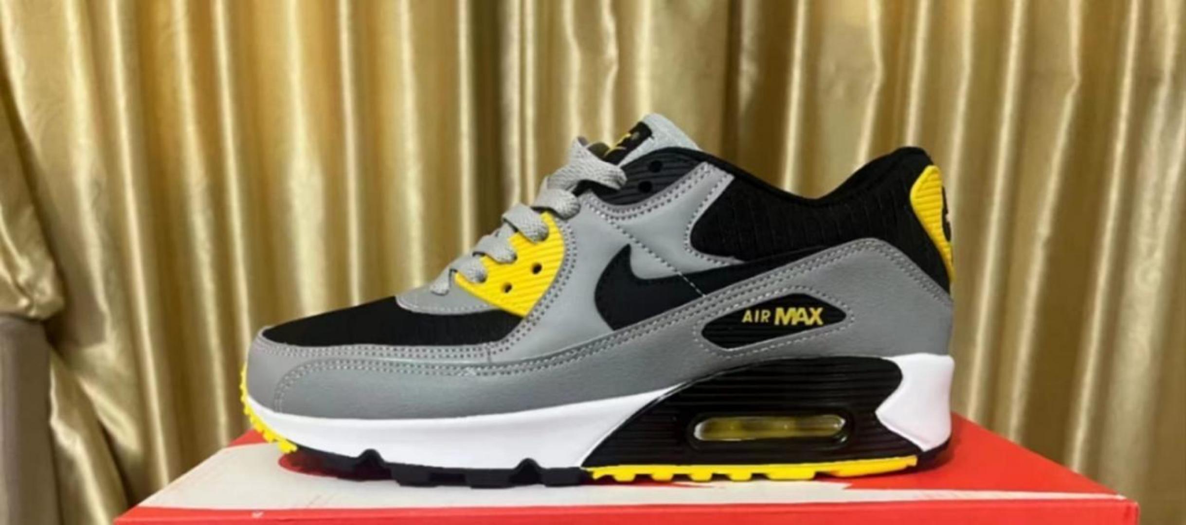 Quality Air Max 90 'Batman' Black and Yellow Men's Shoes (Best Shop for Quality Shoes, Sneakers, Casuals, Boots, Oxfords, Officials and Shoe Accessories)