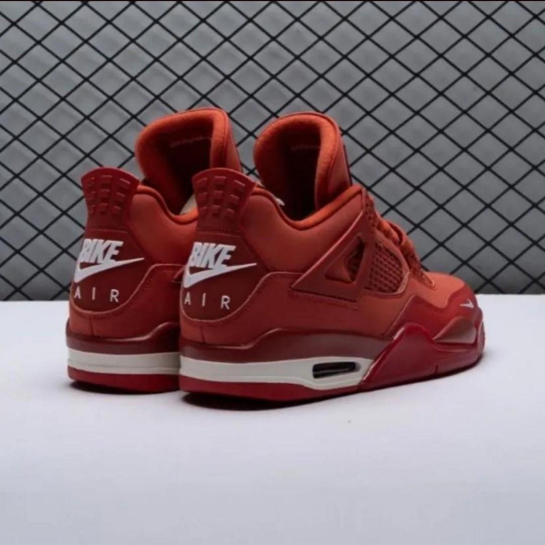Quality  Air Jordan 4 Retro Bike X Nigel Sylvester "Brick by Brick " Solar Red High Quality Sneakers (Best Shop for Quality Sneakers, Boots, Oxfords and Shoes Accessories)