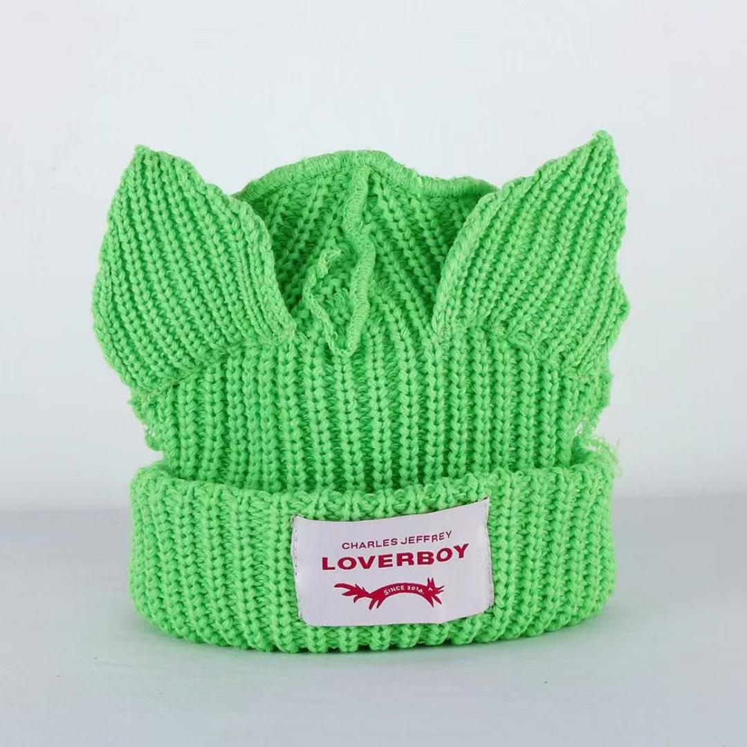 Quality LoverBoy Beanie Cat Ears Knit  Woolen Beanies (Best shop for Beanie Hats, Baseball Caps, Durags, Marvin Hats and Headwear Accessories)