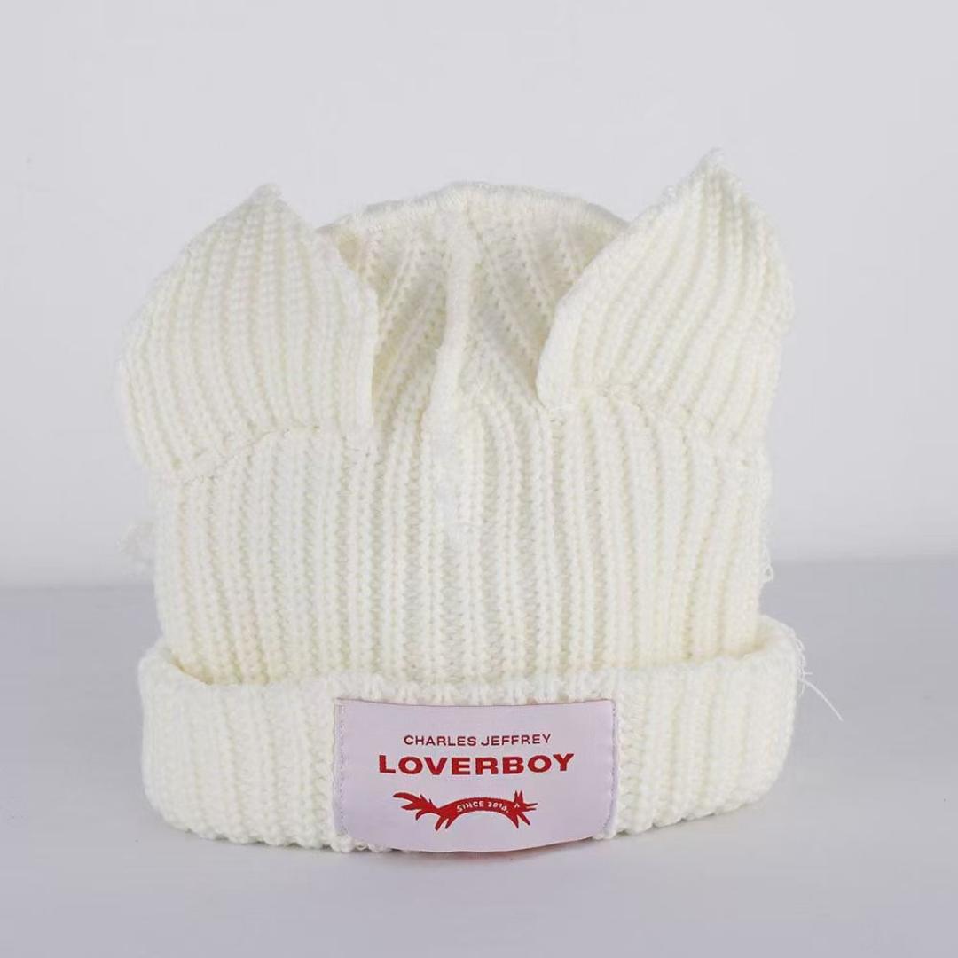 Quality LoverBoy Beanie Cat Ears Knit  Woolen Beanies (Best shop for Beanie Hats, Baseball Caps, Durags, Marvin Hats and Headwear Accessories)
