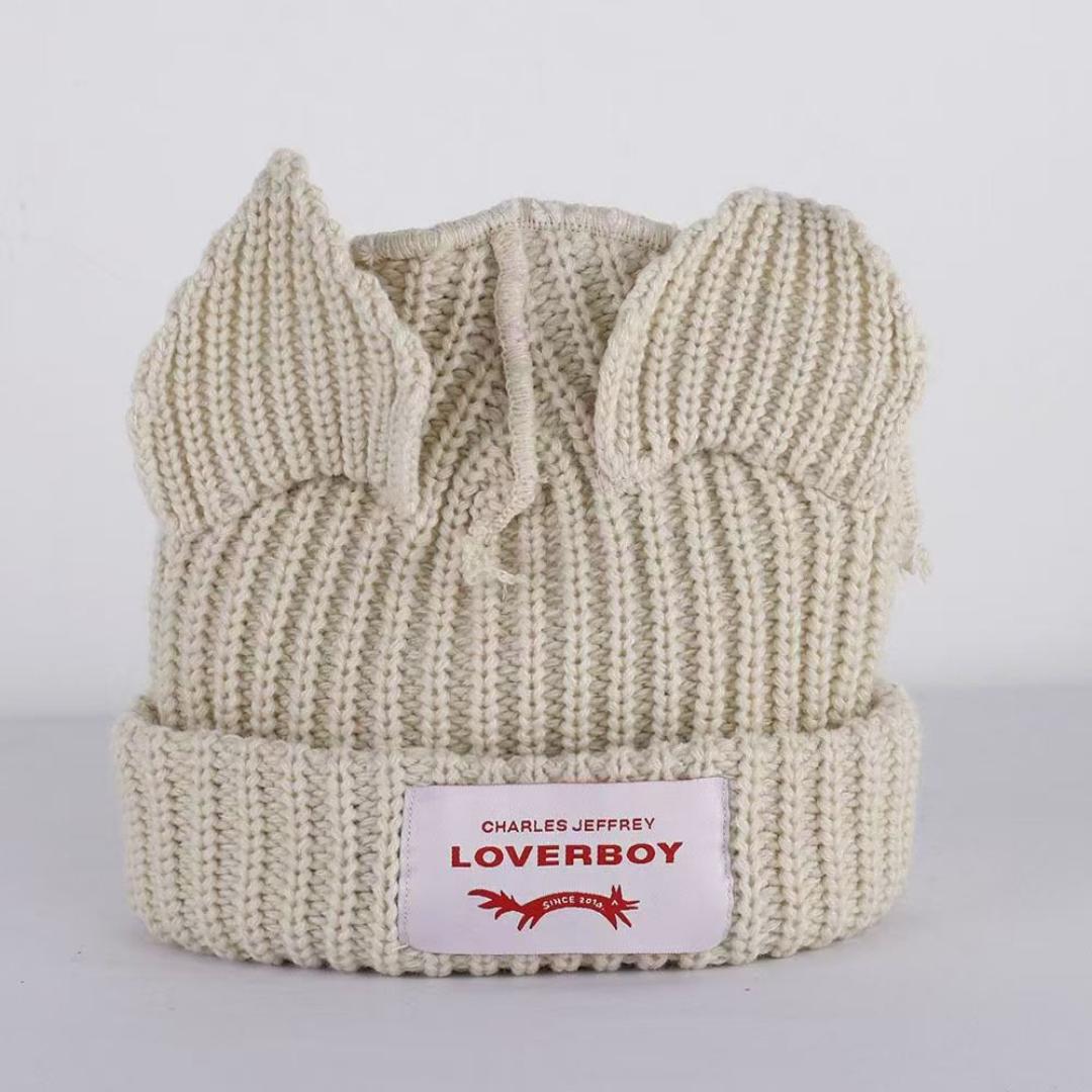 Quality LoverBoy Beanie Cat Ears Knit  Woolen Beanies (Best shop for Beanie Hats, Baseball Caps, Durags, Marvin Hats and Headwear Accessories)