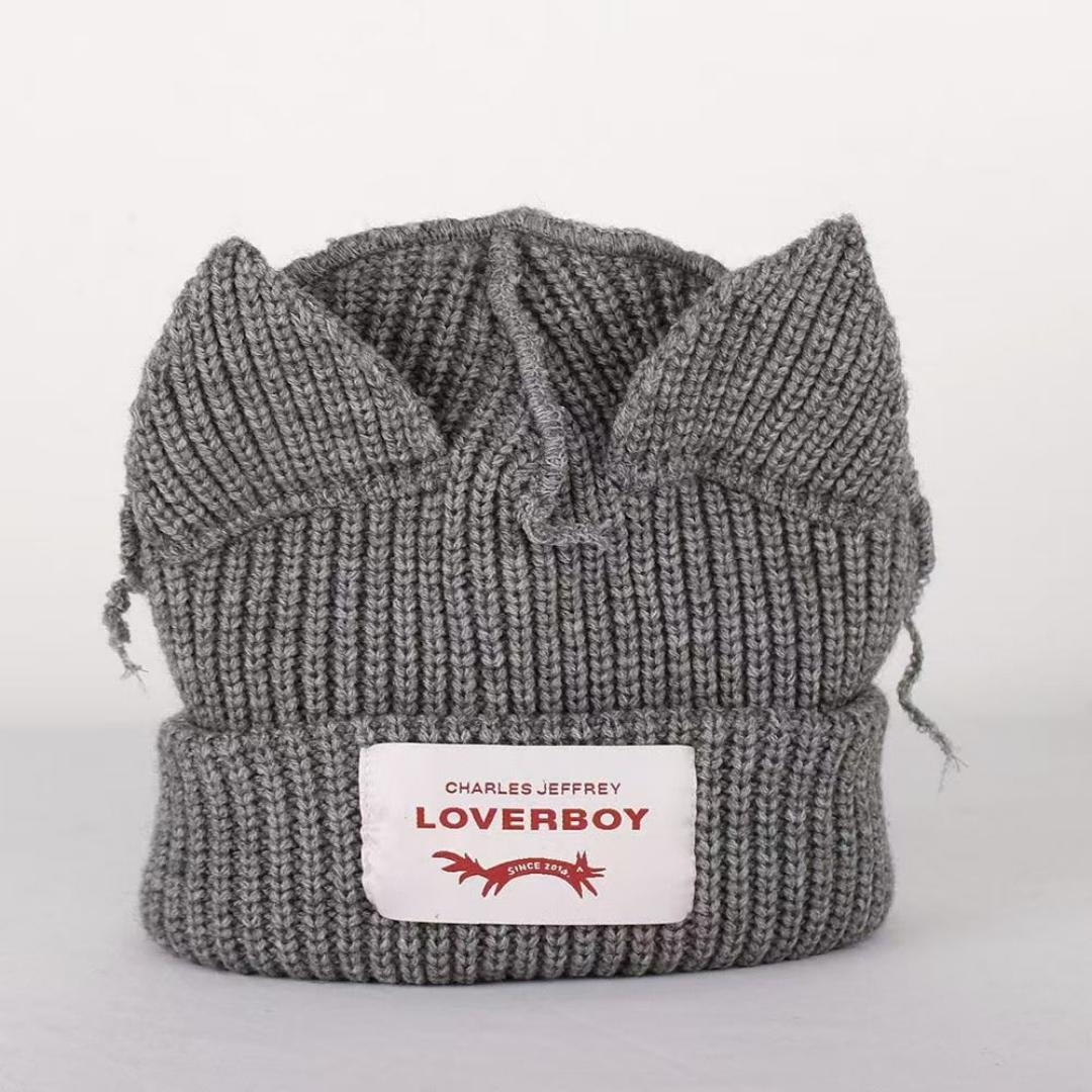 Quality LoverBoy Beanie Cat Ears Knit  Woolen Beanies (Best shop for Beanie Hats, Baseball Caps, Durags, Marvin Hats and Headwear Accessories)