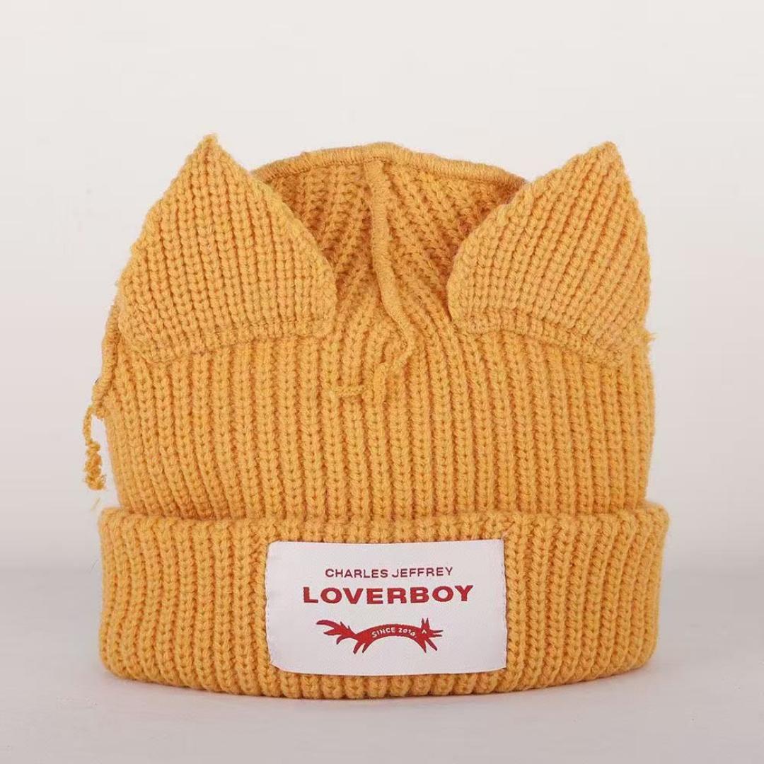 Quality LoverBoy Beanie Cat Ears Knit  Woolen Beanies (Best shop for Beanie Hats, Baseball Caps, Durags, Marvin Hats and Headwear Accessories)