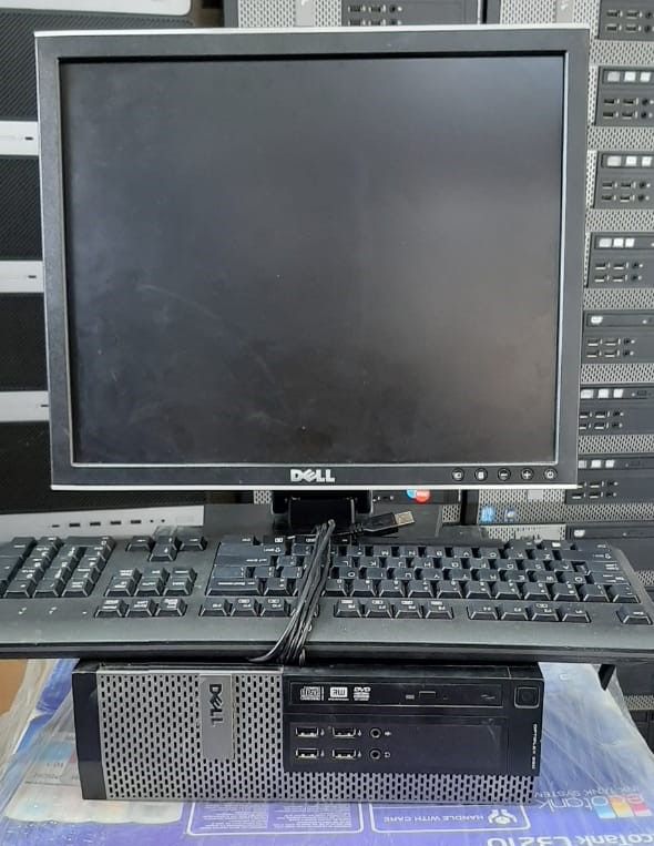 Full Computer Desktop Dell Pentium/Corei3 4gb ram 500gb HDD Full computer set 17-inch monitor keyboard mouse cables Desktop PC Windows 10 Pro Refurbished Desktop SFF Pc Refurbished Computer