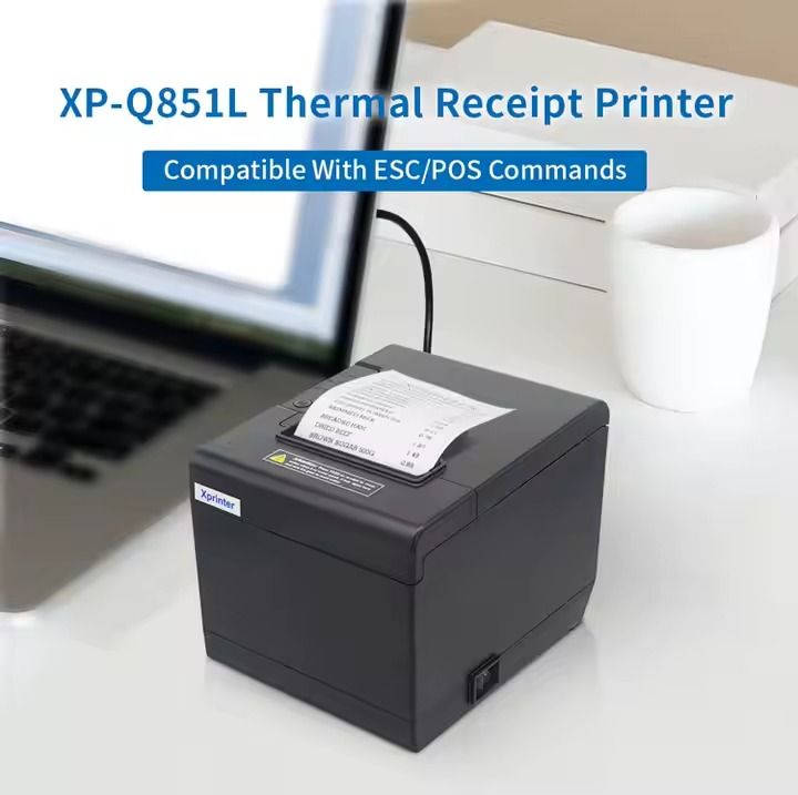 ORIGINAL XPrinter 80mm THERMAL RECEIPT PRINTER Xprinter XP-Q851L. Super HIGH QUALITY and very DURABLE. BEWARE OF CHEAP & FAKE IMITATIONS. Strong Quality Thermal Receipt Printer WITH USB port