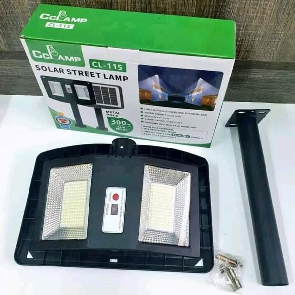 ORIGINAL 300W Dual-Sided Solar Street Light with Motion & Darkness Sensors – Energy-Efficient, Weatherproof LED Outdoor Lighting for Streets, Pathways, and Gardens