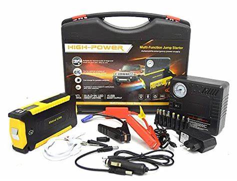 ORIGINAL 12V Multi-Function Car Jump Starter – 16800mAh/50800mAh Portable Battery Booster with Air Compressor and Power Bank for Emergency Car and Device Charging