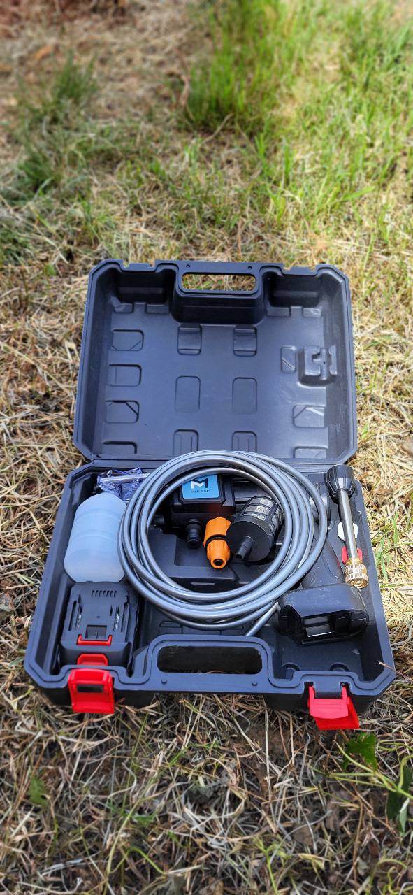 ORIGINAL Rechargeable Cordless High Pressure Car Washer with Foam Cannon, Spare Battery, and Adjustable Pressure Settings for Efficient and Convenient Car Cleaning