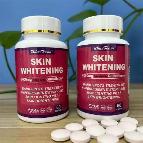 Skin Whitening Tablets with Glutathione (8000MG) | Dietary Supplement for Dark Spots, Hyperpigmentation, and Skin Brightening