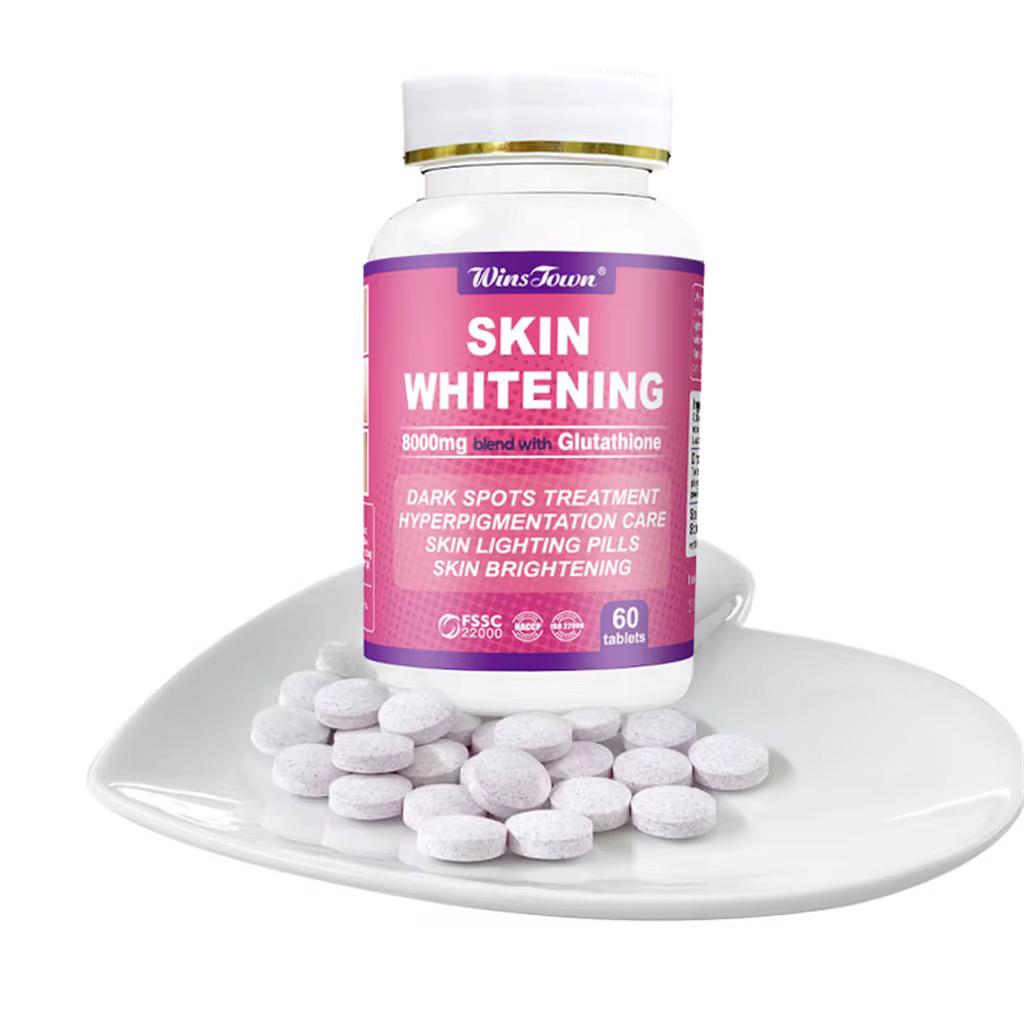 Skin Whitening Tablets with Glutathione (8000MG) | Dietary Supplement for Dark Spots, Hyperpigmentation, and Skin Brightening
