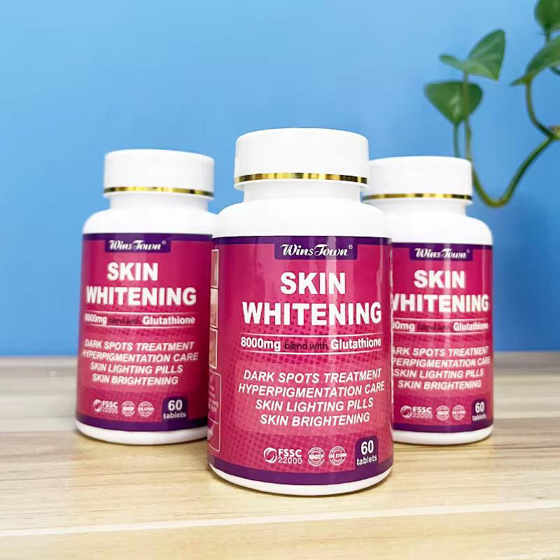 Skin Whitening Tablets with Glutathione (8000MG) | Dietary Supplement for Dark Spots, Hyperpigmentation, and Skin Brightening