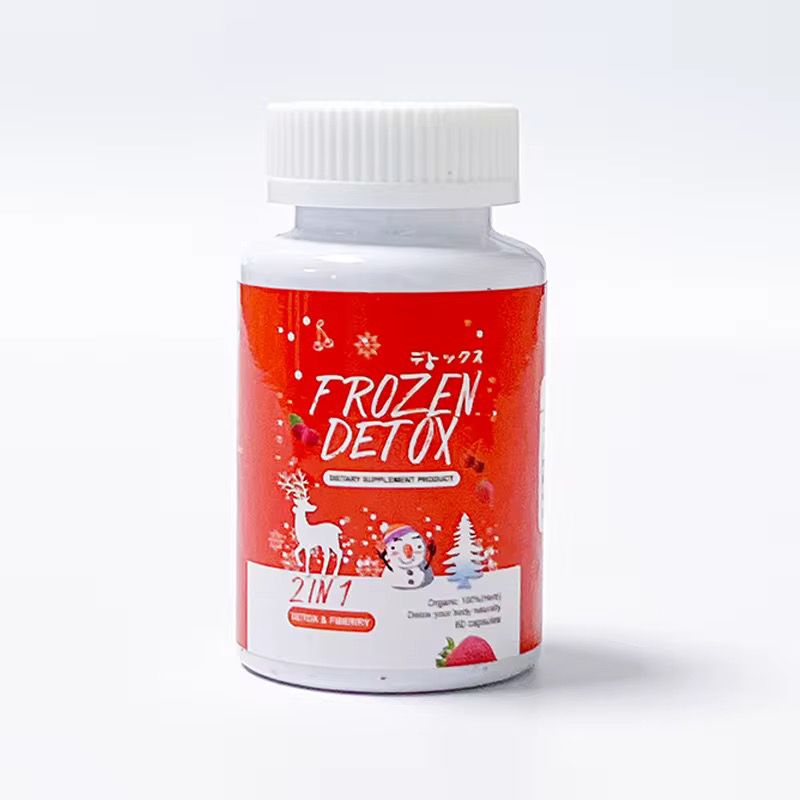 Frozen Detox and Fiberry Capsules with Psyllium Husk and Indian Gooseberry | Dietary Supplement for Tummy Detox, Flat Tummy, and Digestive Health